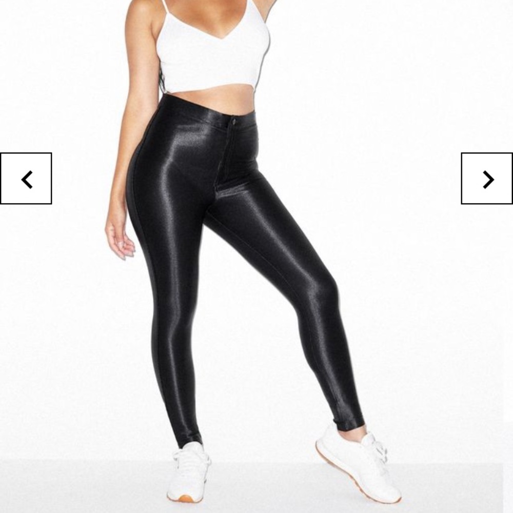 American Apparel High-Waisted Disco Pants - Black